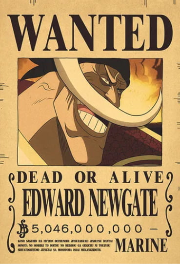 Affiche wanted Edward Newgate 5.046 Milliard de Berry ONE PIECE