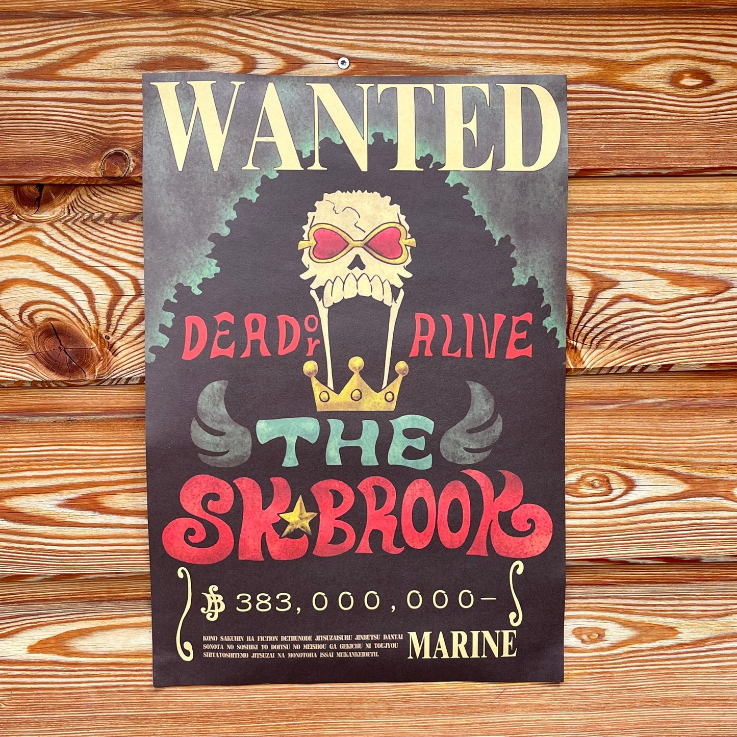 Affiche wanted Brook 383 millions de Berry ONE PIECE